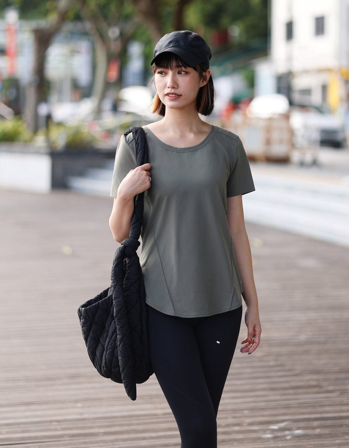 HOW- EFFORTLESS Yoga Short Sleeve Top Tops Her own words SPORTS 