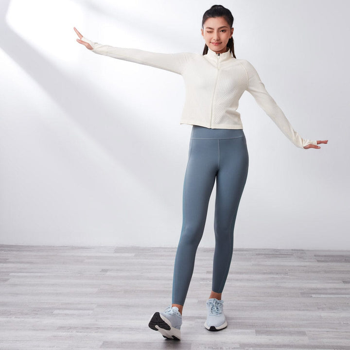 Sustainable Seamless Knit Slim Fit Crop Jacket Tops Her own words SPORTS 