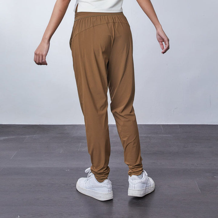 (No Photo Black) HOW-AIRY Mid Waist Ultra-breathable Cool Touch Quick Dry Full Length Jogger Jogger Her own words SPORTS 