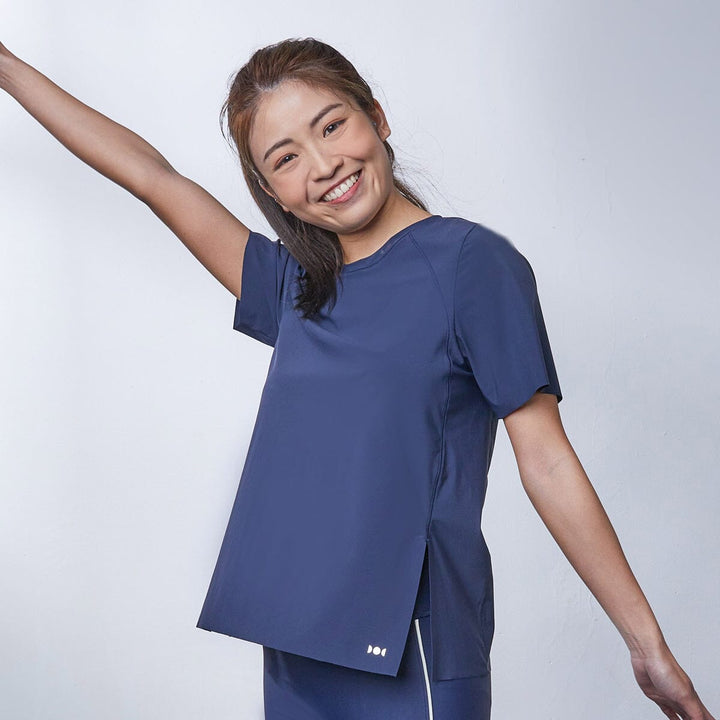 HOW-AIRY Ultra-breathable Cool Touch Quick Dry Short Sleeve Tee Regular Tops Her own words SPORTS 