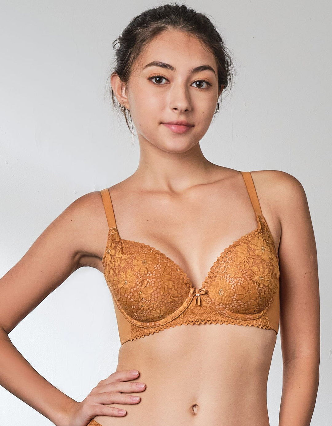 SMOOTH IT Soft Touch Push Up Lace Bra Bra Her own words Cashew 70C 