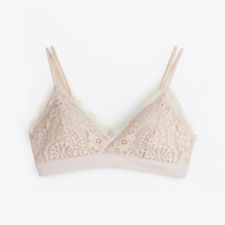 Soft Triangle Bralettle Bra Bra Her Own Words Pumice Stone XS 