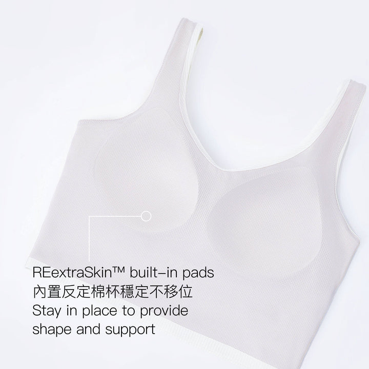 REextraSkin™ Medium Impact UV Protection Ribbed Yoga Longline Sports Bra Sports Bra Her own words SPORTS 