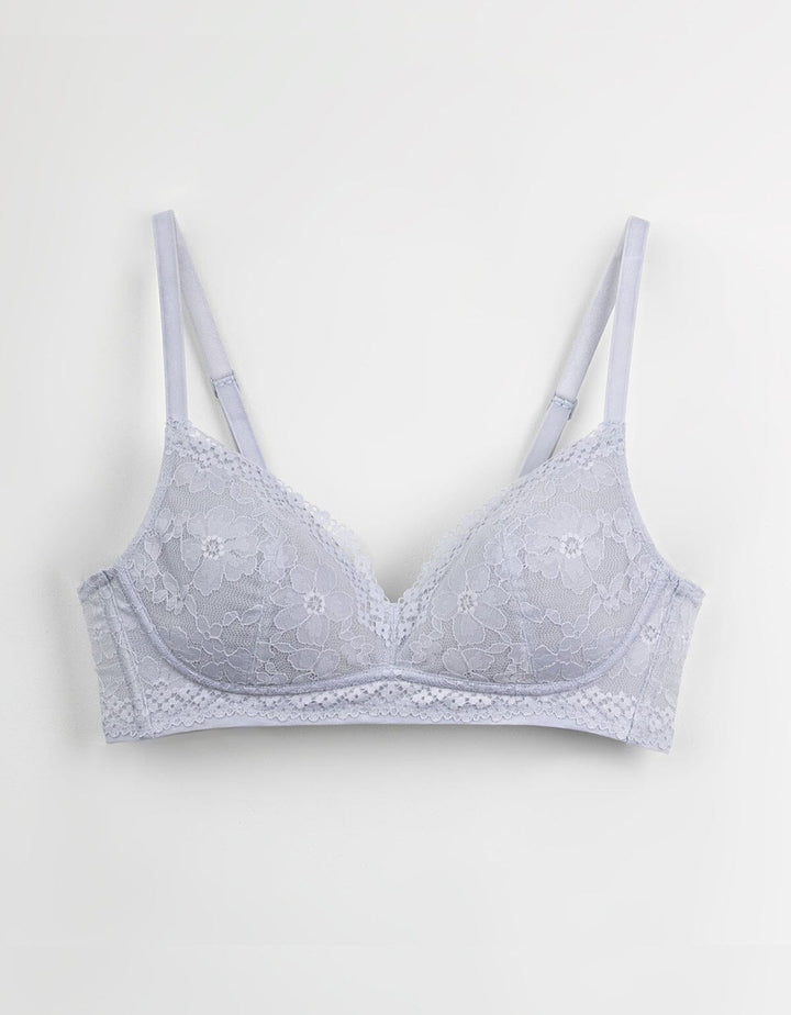 AIRY Spacer Cooling Non Wired Lace Bra Bra Her own words Gray Dawn 70B 