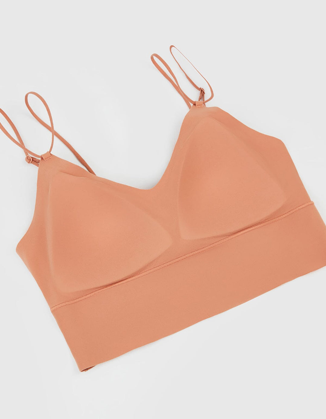 INVISIBLE REextraSkin™ Longline Triangle Bra Top Bra Her own words Camel XS 