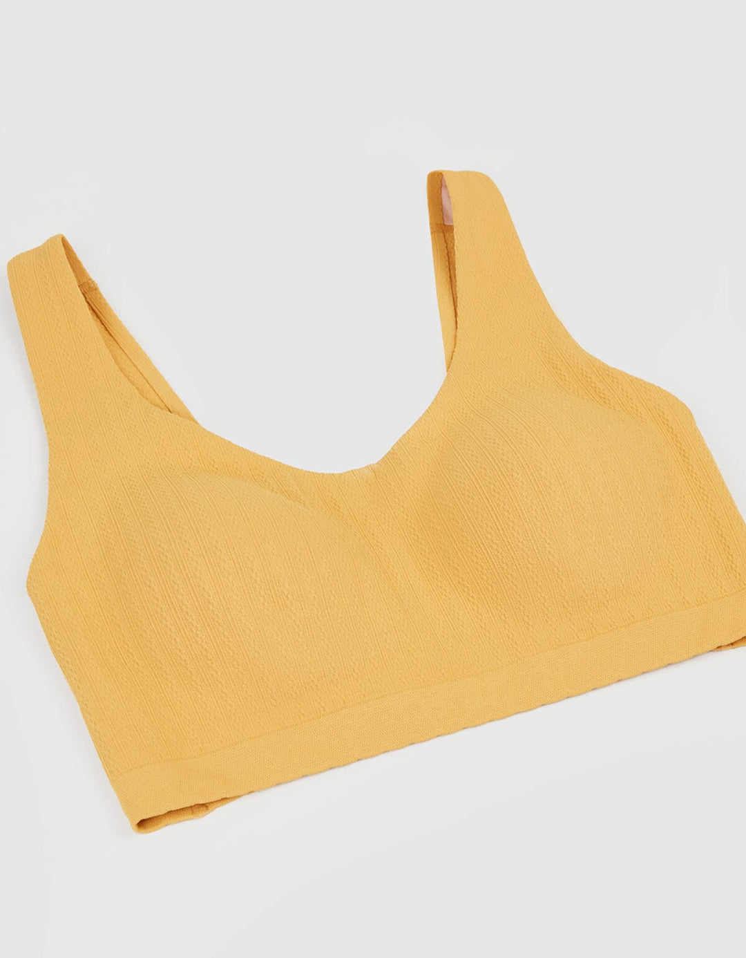 SUSTAINABLE REherbafoam™ Seamless Jacquard Knit REextraSkin™ Bra Top Bra Her own words Honey Gold XS 