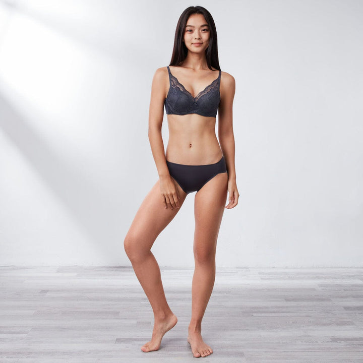 Sustainable REherbafoam™ Plunge Push Up Lace Bra Bra Her Own Words 