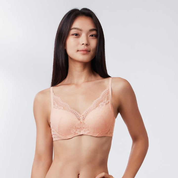 Sustainable REherbafoam™ Plunge Push Up Lace Bra Bra Her Own Words 