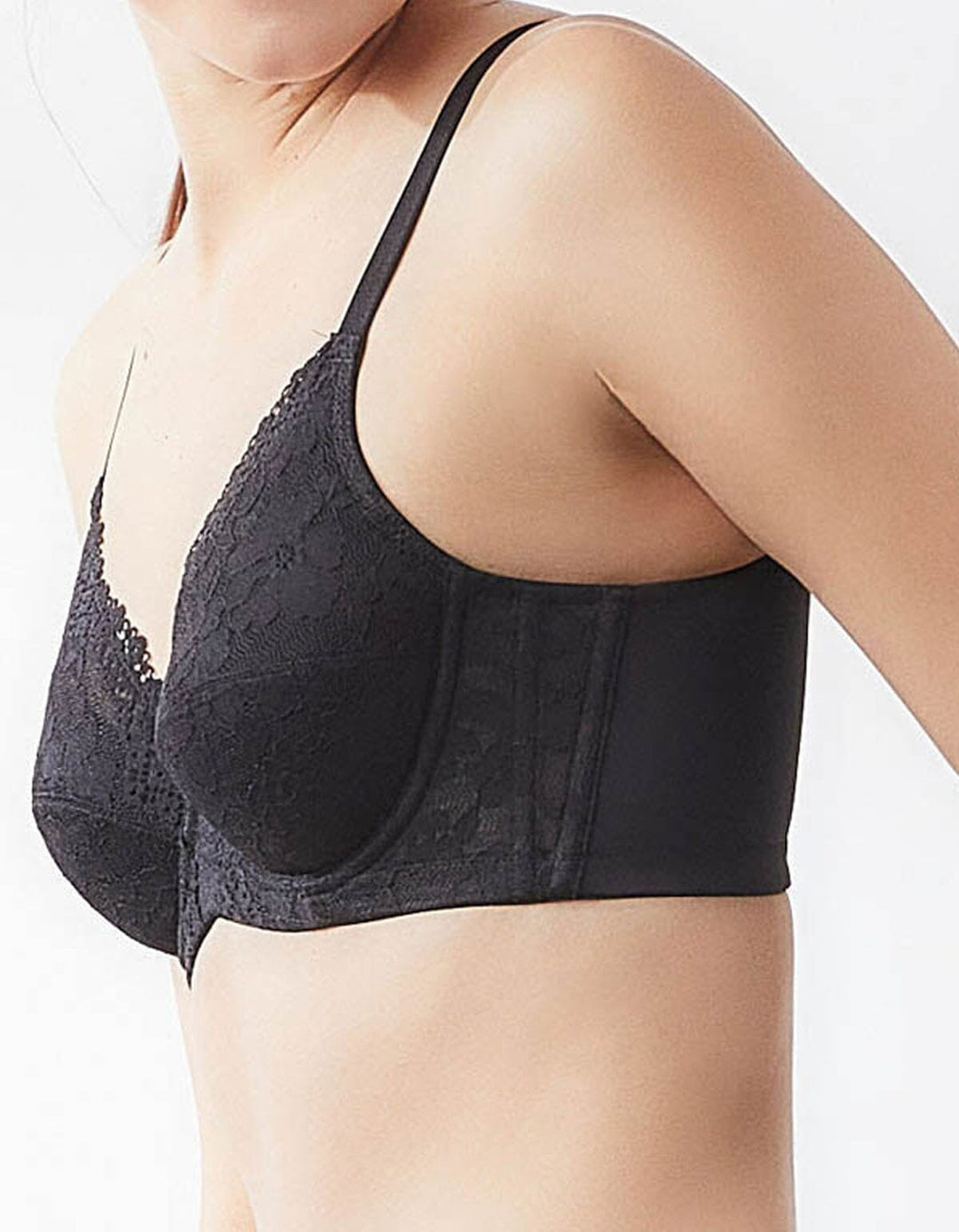 AIRY Butterfly Lightly Lined Lace Bra Bra Her own words Black 75D 