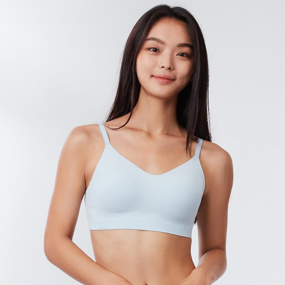 Sustainable REherbafoam??? & REextraSkin??? W-Shape Support Seamless Knit Bra Top Bra Her Own Words Skyway XS 