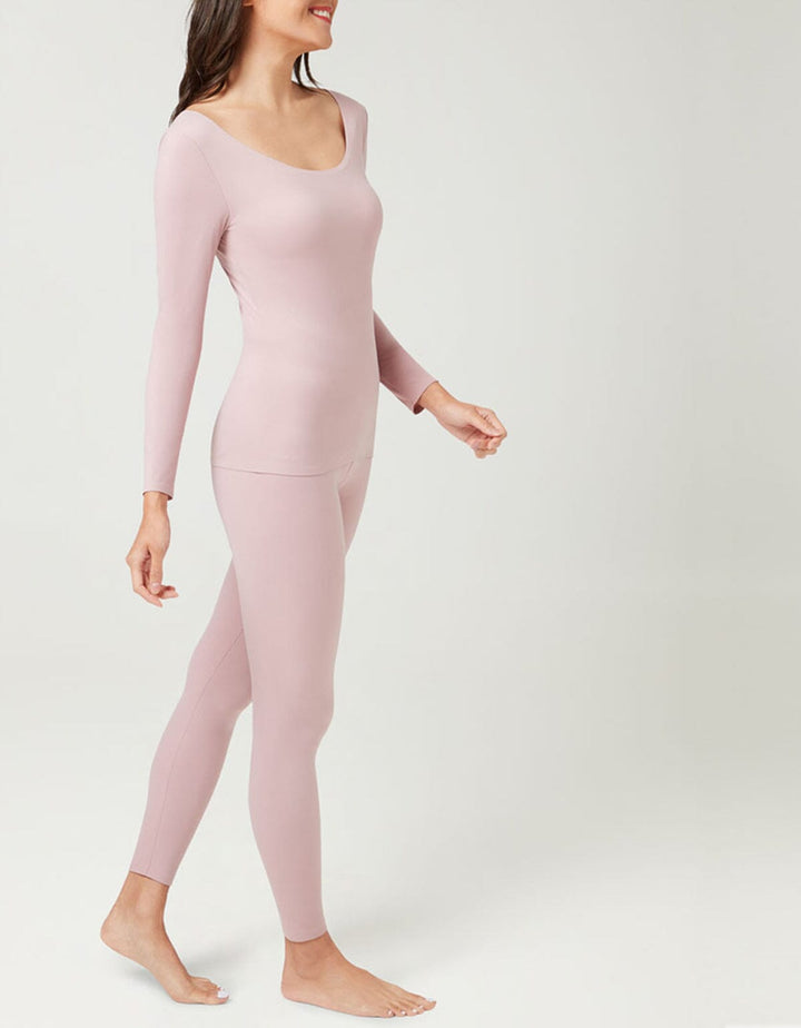 Invisible Warm Long Sleeves Round Neck Top with REextraSkin™ Pads Warm wear Her own words 