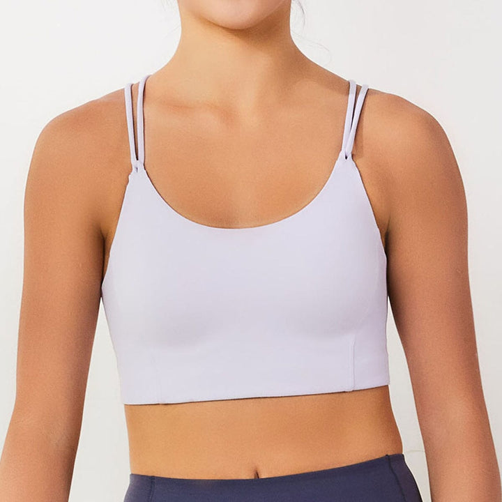 REextraSkin™ Medium Impact Yoga Sports Bra Sports Bra Her own words SPORTS Lavender Blue 70B 