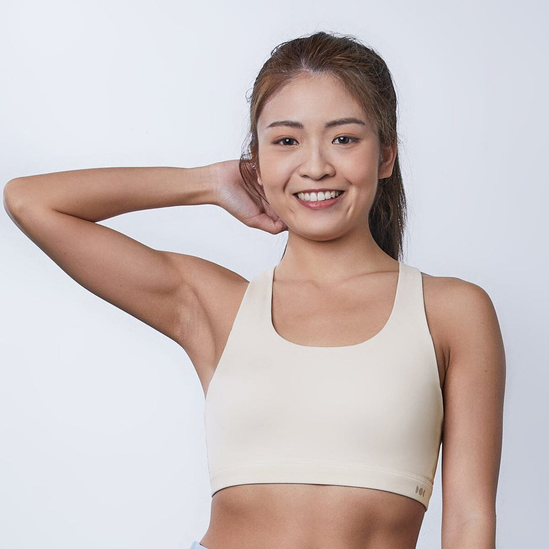 HOW- EFFORTLESS REmarshMallowPad™ UV Protection Medium Impact Yoga Sports Bra Sports Bra Her own words SPORTS 