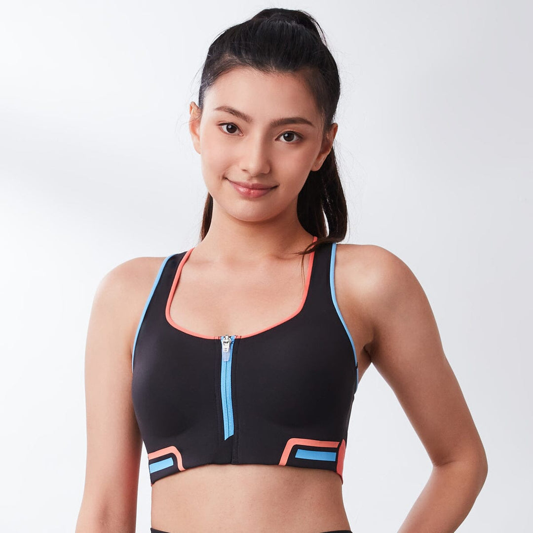 Sports Max UV Protection Zero Bounce High-Impact Zip-Front Sports Bra Sports Bra Her own words SPORTS 