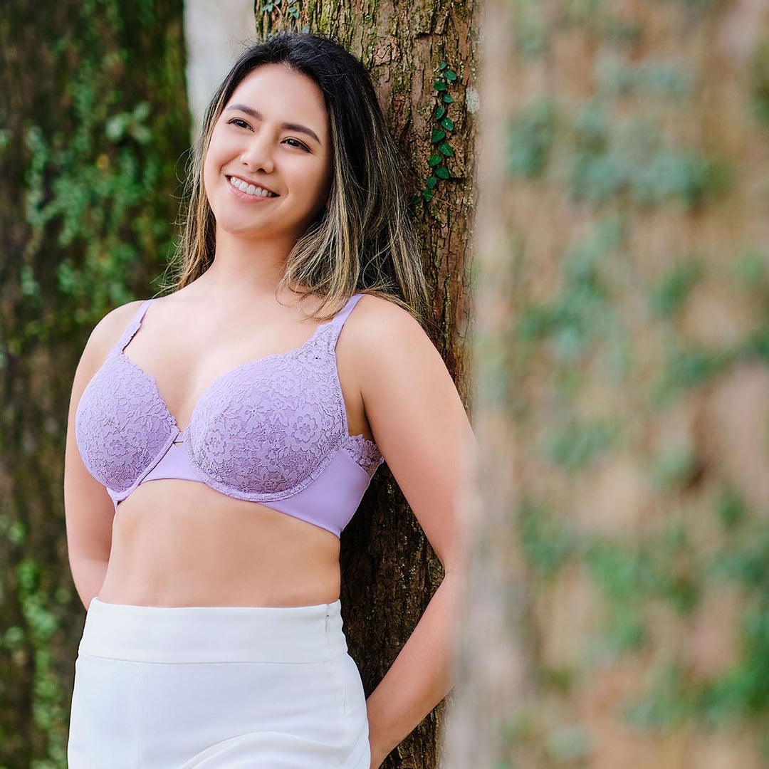 Sustainable Herbafoam™ Soft Touch Full Coverage Lightly lined Lace Bra Bra Her Own Words 