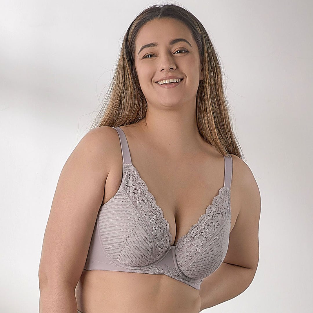 Airy Max Lightly Lined Lace Bra Bra Her Own Words Dull Lilac 75D 