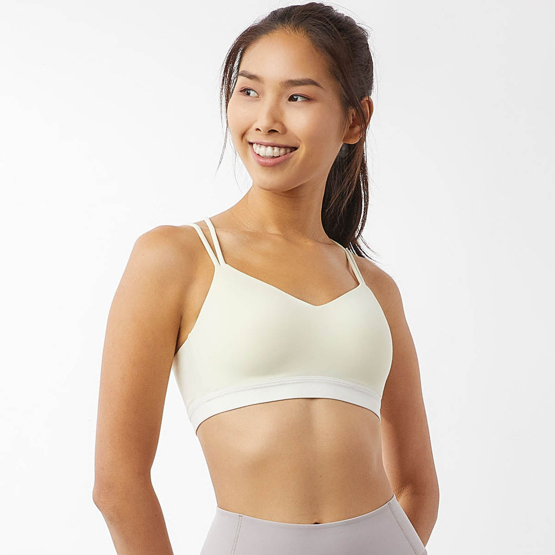 Skin Feel Low Impact Sports Bra Sports Bra Sweat Float Transparent Yellow 70B 