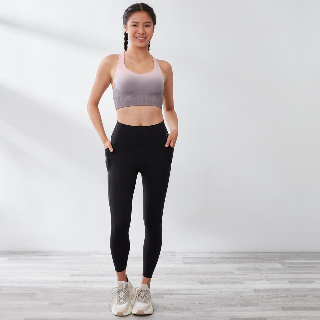 Sustainable REherbafoam™ & REextraSkin™ Medium Impact Knit Zip Sports Bra Her own words SPORTS 